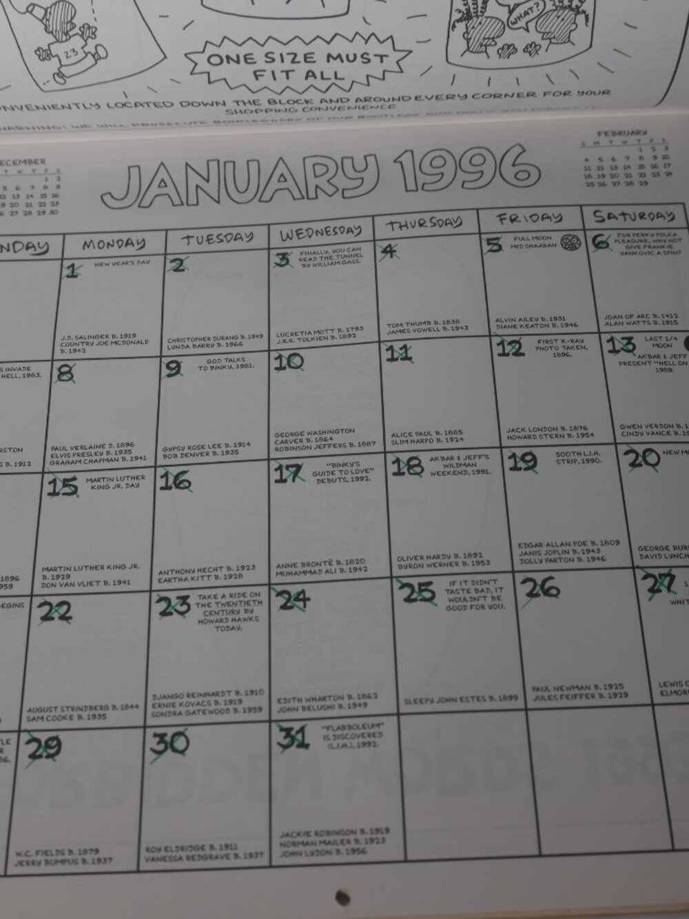 Life in Hell 1995 - 1996 16 Month Fun Calendar Matt Groening Akbar Jeff Comics - Picture 4 of 11